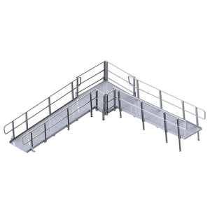 Prairie View Industries Modular XP Ramp (w/ Handrails) 42 Inches Wide