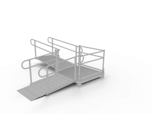 EZ-ACCESS PATHWAY 10-ft x 135.625-in Aluminum Modular Entryway Wheelchair Ramp - USA Ramp Store