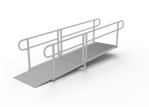 EZ-ACCESS PATHWAY 10-ft x 41.1875-in Aluminum Modular Entryway Wheelchair Ramp - USA Ramp Store