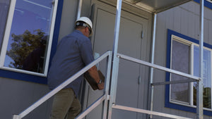 EZ-ACCESS FORTRESS OSHA Stair System 27.5"-42.5"H Adj. with Canopy - USA Ramp Store