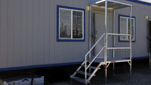 EZ-ACCESS FORTRESS OSHA Stair System 27.5"-42.5"H Adj. with Canopy - USA Ramp Store