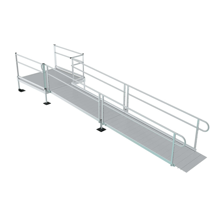 EZ-ACCESS PATHWAY 3G Modular Ramp (Solid Surface, 2-Line Handrail)