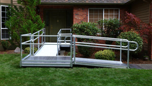 EZ-ACCESS PATHWAY 3G Modular Ramp (Solid Surface, 2-Line Handrail) - USA Ramp Store