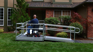 EZ-ACCESS PATHWAY 3G Modular Ramp (Solid Surface, 2-Line Handrail) - USA Ramp Store